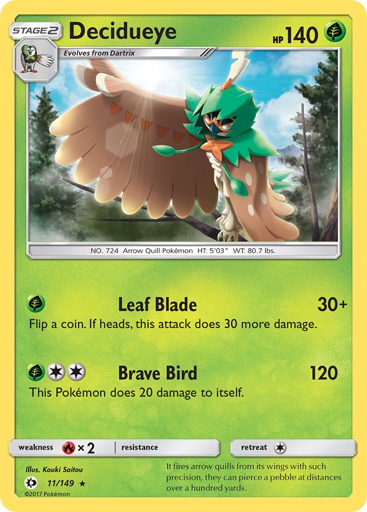 Decidueye (11/149) (Theme Deck Exclusive) [Sun & Moon: Base Set] | Game Master's Emporium (The New GME)