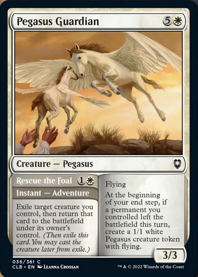 Pegasus Guardian // Rescue the Foal [Commander Legends: Battle for Baldur's Gate] | Game Master's Emporium (The New GME)