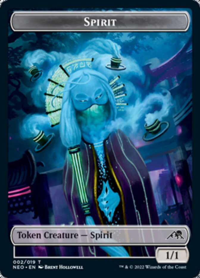 Spirit (002) // Spirit (009) Double-Sided Token [Kamigawa: Neon Dynasty Tokens] | Game Master's Emporium (The New GME)