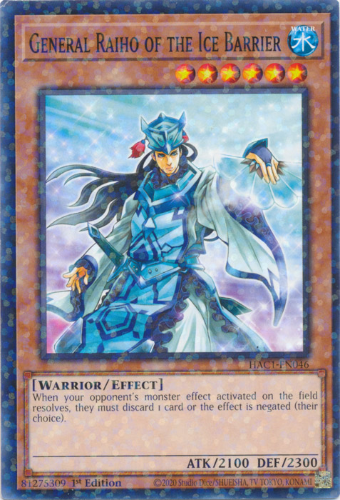 General Raiho of the Ice Barrier (Duel Terminal) [HAC1-EN046] Common | Game Master's Emporium (The New GME)