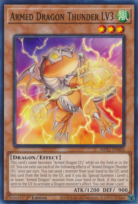 Armed Dragon Thunder LV3 [MP22-EN004] Common | Game Master's Emporium (The New GME)