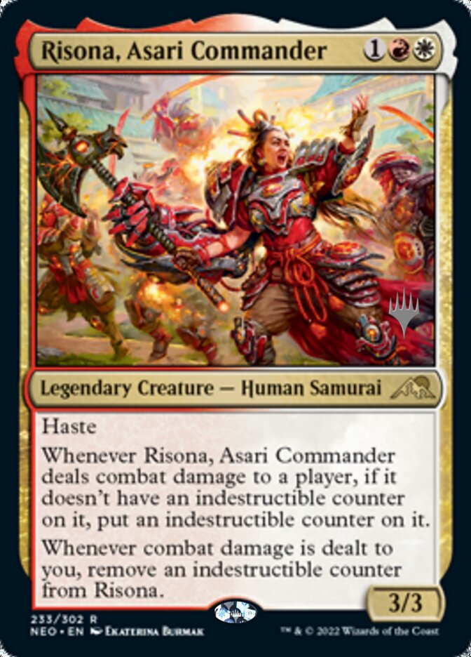 Risona, Asari Commander (Promo Pack) [Kamigawa: Neon Dynasty Promos] | Game Master's Emporium (The New GME)