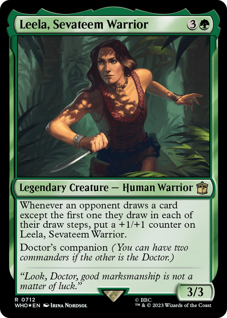 Leela, Sevateem Warrior (Surge Foil) [Doctor Who] | Game Master's Emporium (The New GME)