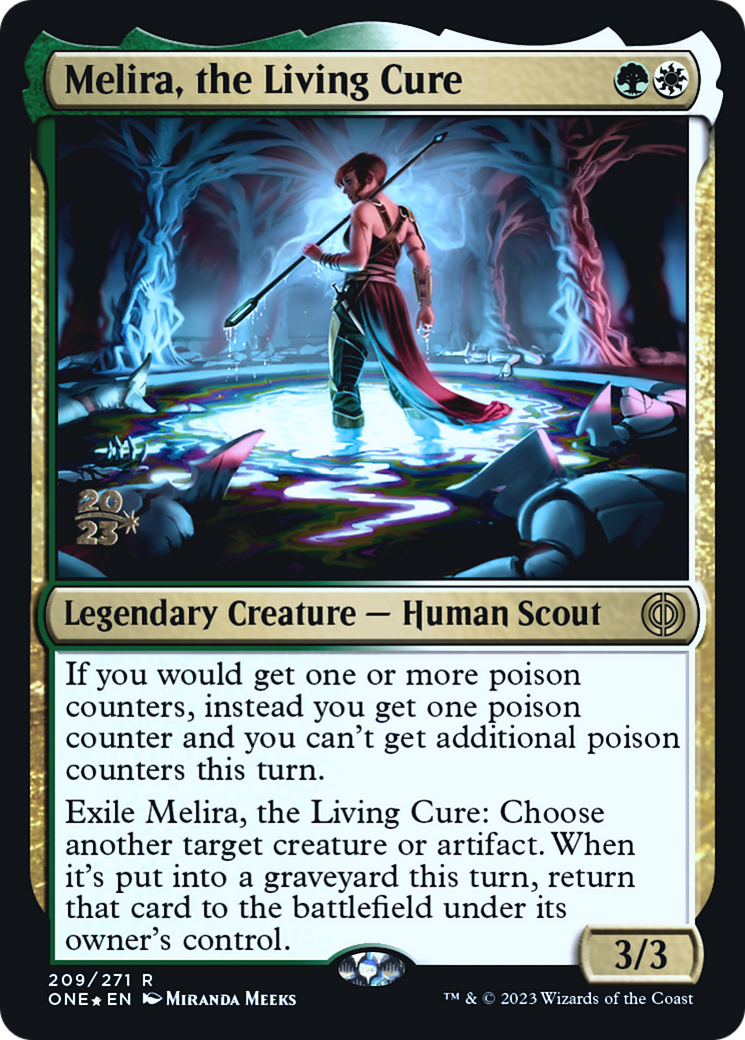 Melira, the Living Cure [Phyrexia: All Will Be One Prerelease Promos] | Game Master's Emporium (The New GME)