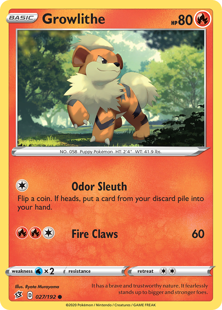 Growlithe (027/192) [Sword & Shield: Rebel Clash] | Game Master's Emporium (The New GME)