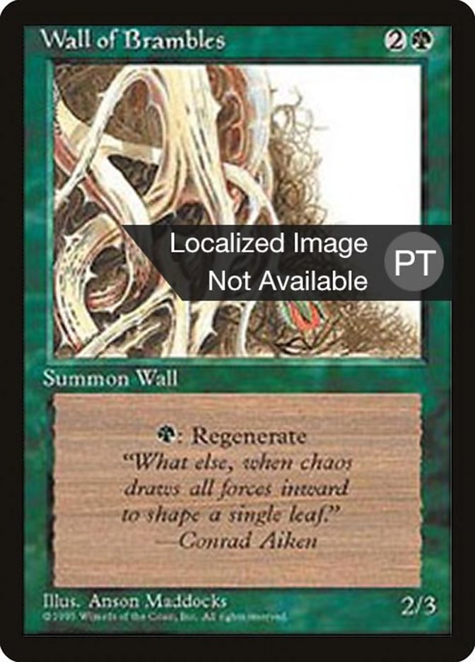 Wall of Brambles [Fourth Edition (Foreign Black Border)] | Game Master's Emporium (The New GME)