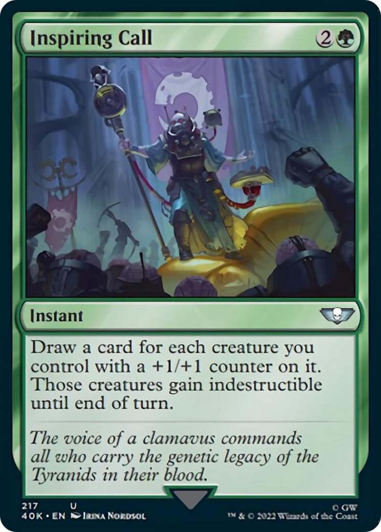 Inspiring Call (Surge Foil) [Warhammer 40,000] | Game Master's Emporium (The New GME)