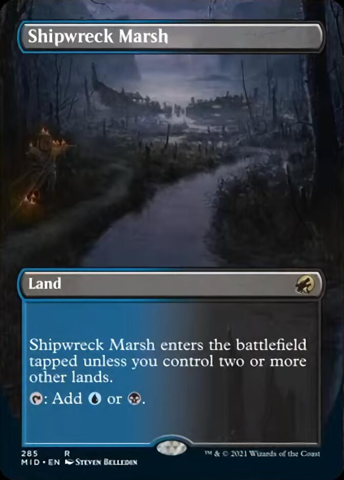 Shipwreck Marsh (Borderless Alternate Art) [Innistrad: Midnight Hunt] | Game Master's Emporium (The New GME)