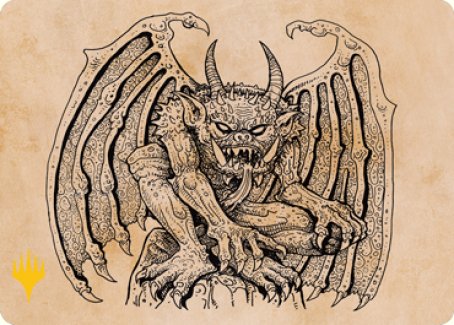 Cloister Gargoyle (Showcase) Art Card (Gold-Stamped Signature) [Dungeons & Dragons: Adventures in the Forgotten Realms Art Series] | Game Master's Emporium (The New GME)