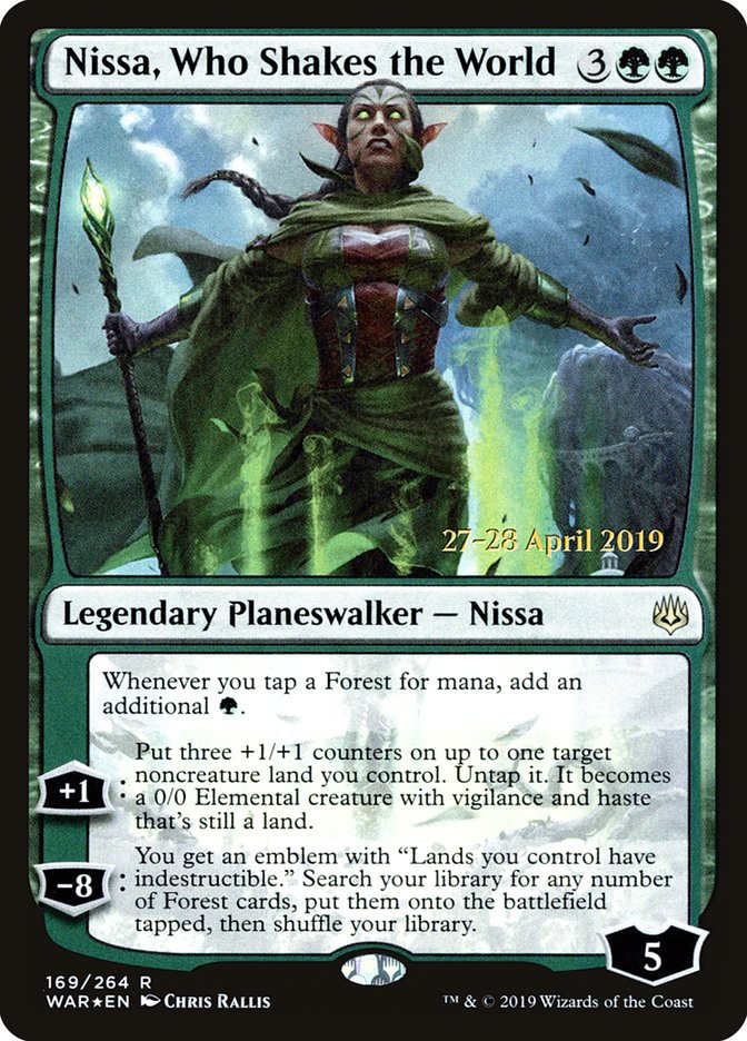 Nissa, Who Shakes the World [War of the Spark Prerelease Promos] | Game Master's Emporium (The New GME)