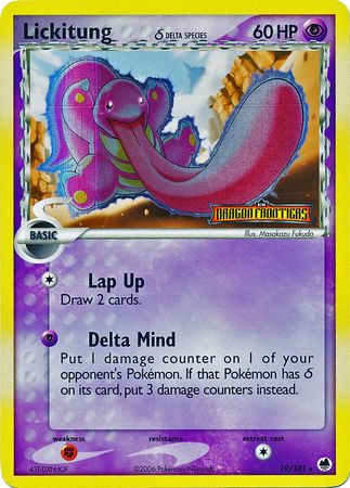 Lickitung (19/101) (Delta Species) (Stamped) [EX: Dragon Frontiers] | Game Master's Emporium (The New GME)