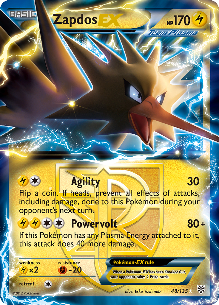 Zapdos EX (48/135) [Black & White: Plasma Storm] | Game Master's Emporium (The New GME)