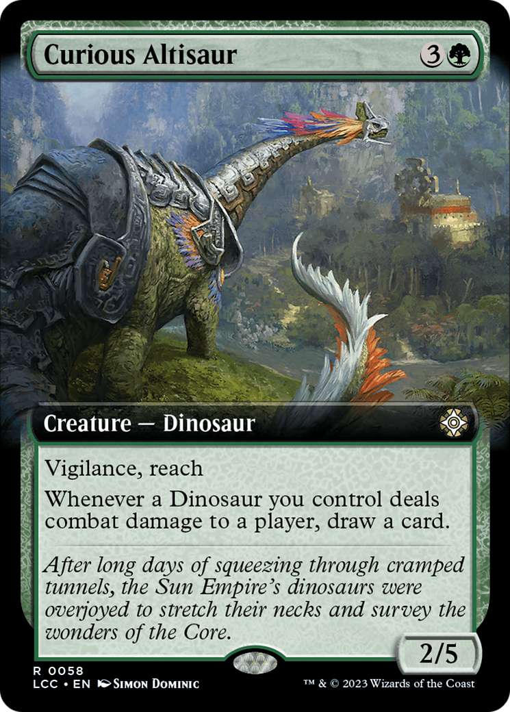 Curious Altisaur (Extended Art) [The Lost Caverns of Ixalan Commander] | Game Master's Emporium (The New GME)