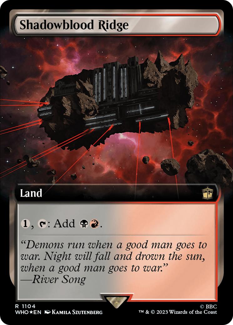 Shadowblood Ridge (Extended Art) (Surge Foil) [Doctor Who] | Game Master's Emporium (The New GME)