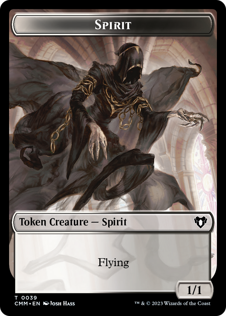 Spirit (0039) // Knight Double-Sided Token [Commander Masters Tokens] | Game Master's Emporium (The New GME)