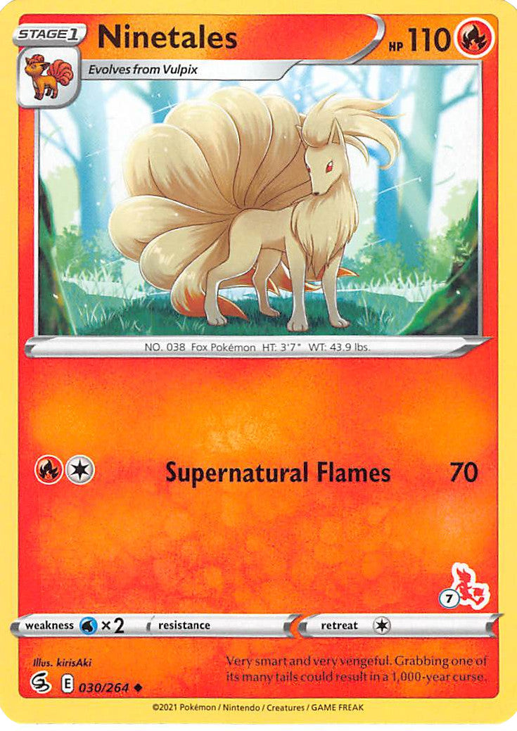 Ninetales (30/264) (Cinderace Stamp #7) [Battle Academy 2022] | Game Master's Emporium (The New GME)