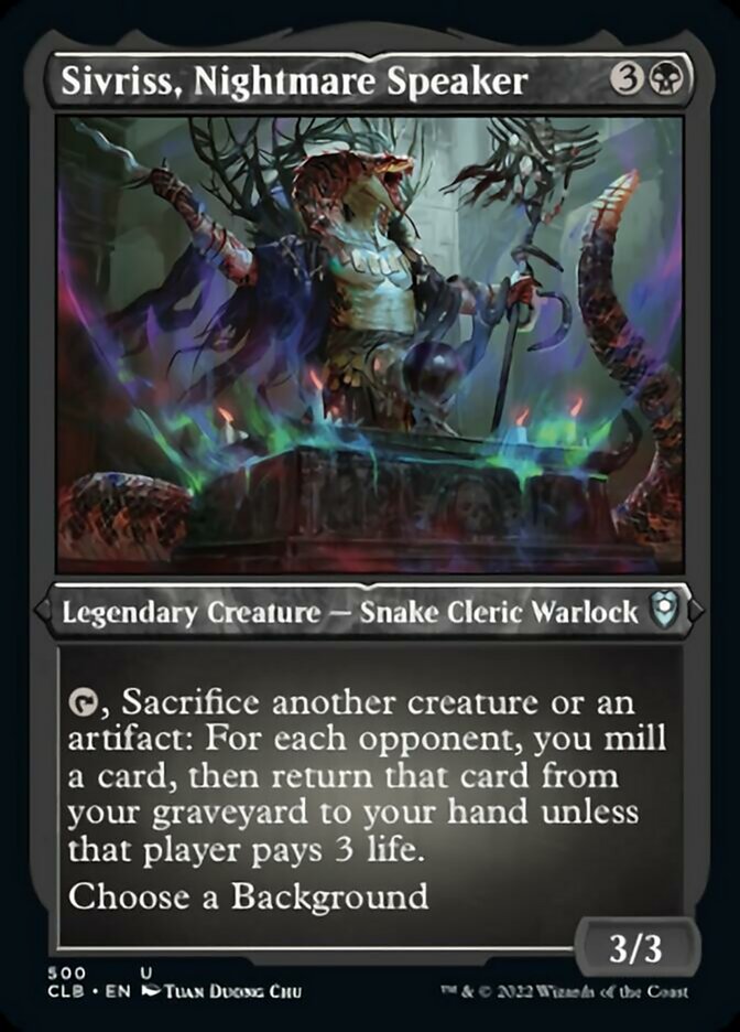 Sivriss, Nightmare Speaker (Foil Etched) [Commander Legends: Battle for Baldur's Gate] | Game Master's Emporium (The New GME)