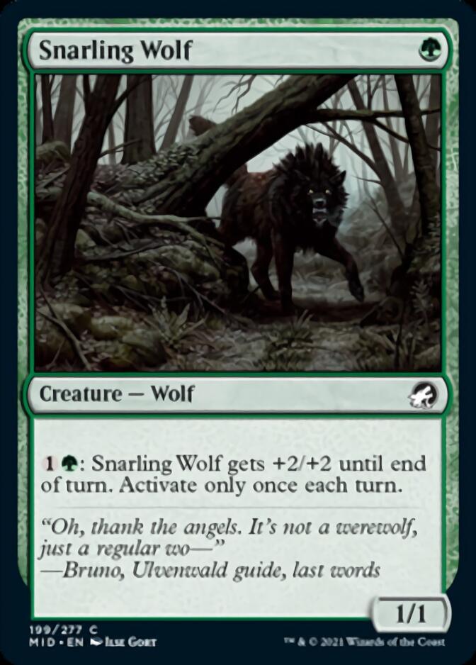 Snarling Wolf [Innistrad: Midnight Hunt] | Game Master's Emporium (The New GME)