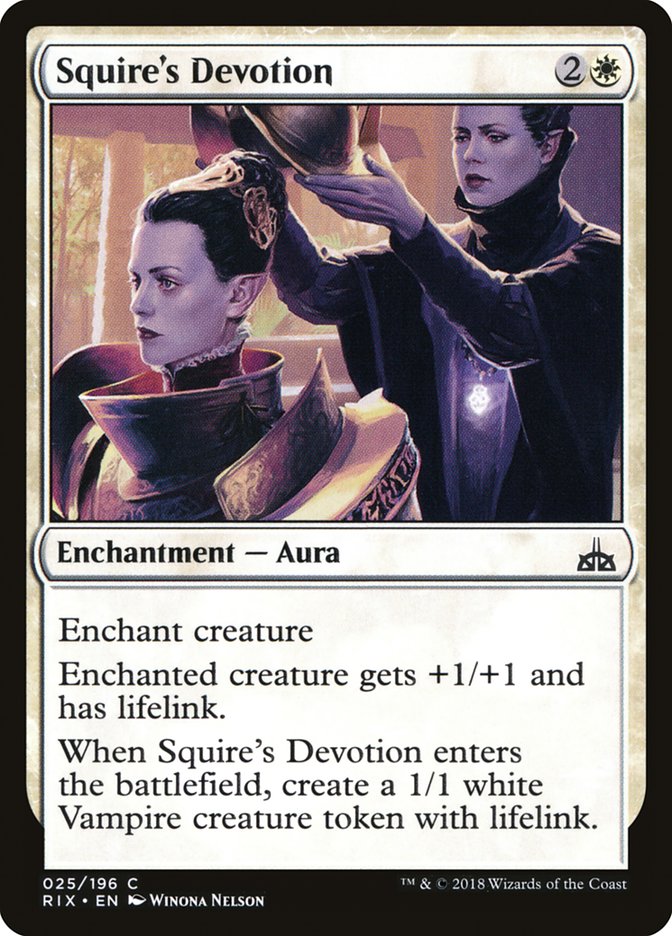 Squire's Devotion [Rivals of Ixalan] | Game Master's Emporium (The New GME)