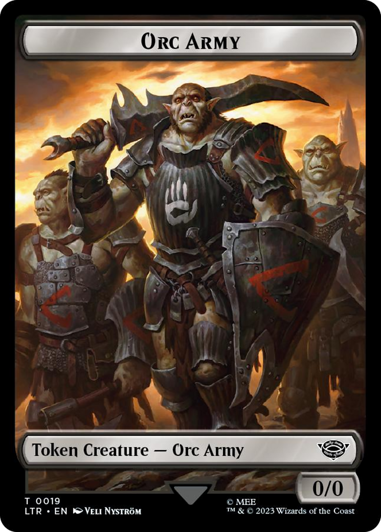 Orc Army (0019) // Food (0024) Double-Sided Token (Surge Foil) [The Lord of the Rings: Tales of Middle-Earth Tokens] | Game Master's Emporium (The New GME)