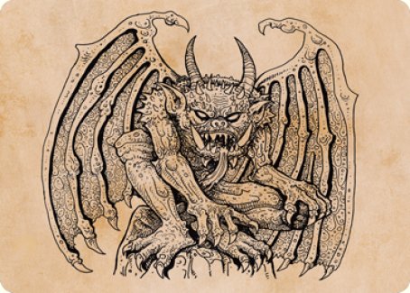 Cloister Gargoyle (Showcase) Art Card [Dungeons & Dragons: Adventures in the Forgotten Realms Art Series] | Game Master's Emporium (The New GME)