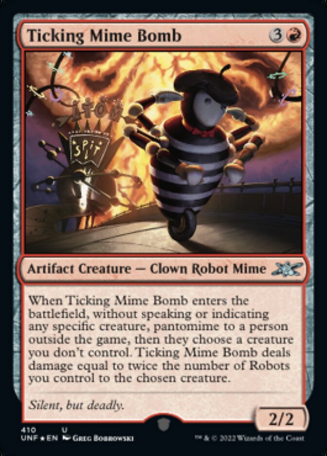 Ticking Mime Bomb (Galaxy Foil) [Unfinity] | Game Master's Emporium (The New GME)