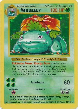 Venusaur (15/102) [Base Set Shadowless Unlimited] | Game Master's Emporium (The New GME)