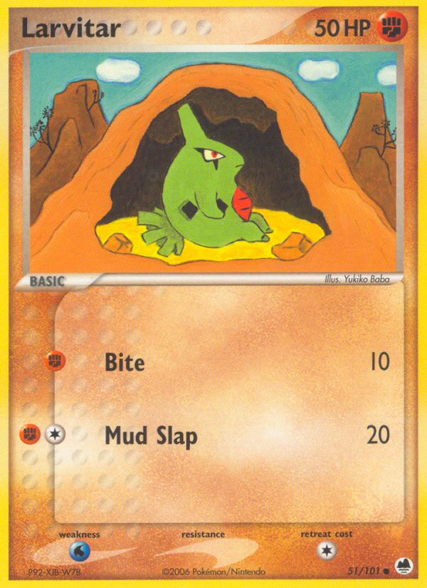 Larvitar (51/101) [EX: Dragon Frontiers] | Game Master's Emporium (The New GME)