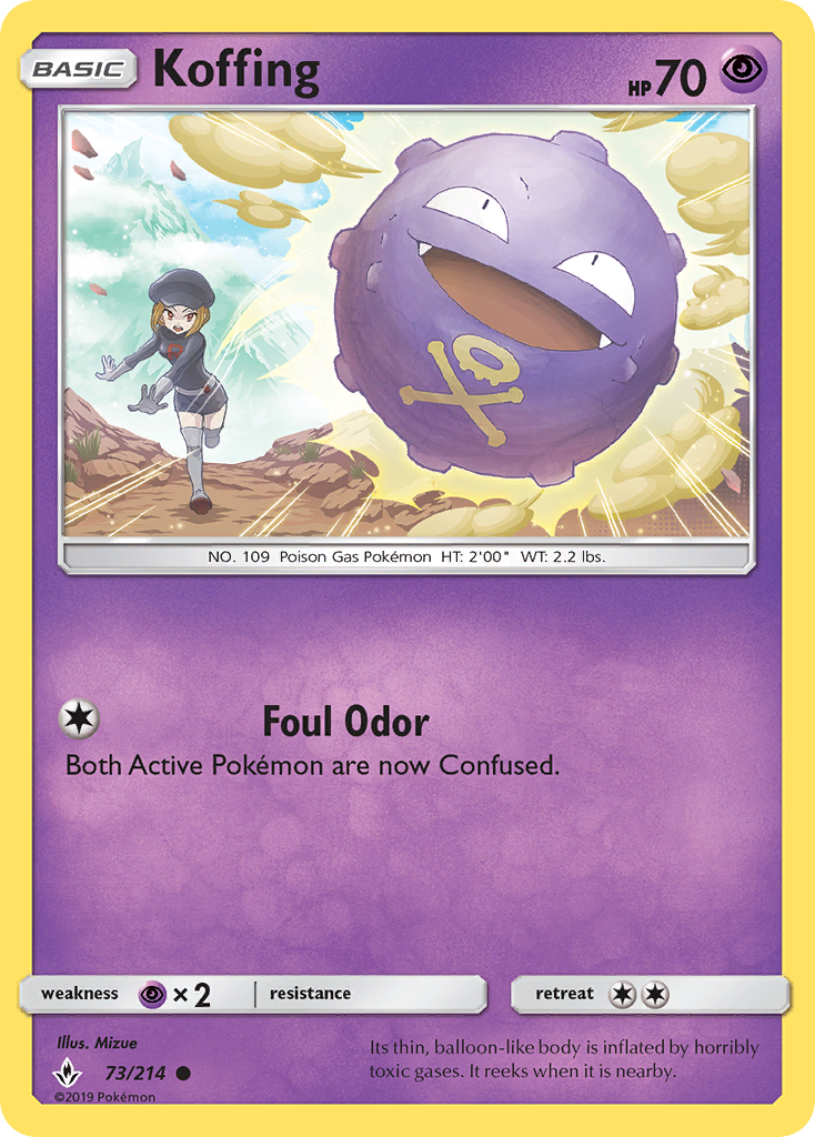 Koffing (73/214) [Sun & Moon: Unbroken Bonds] | Game Master's Emporium (The New GME)