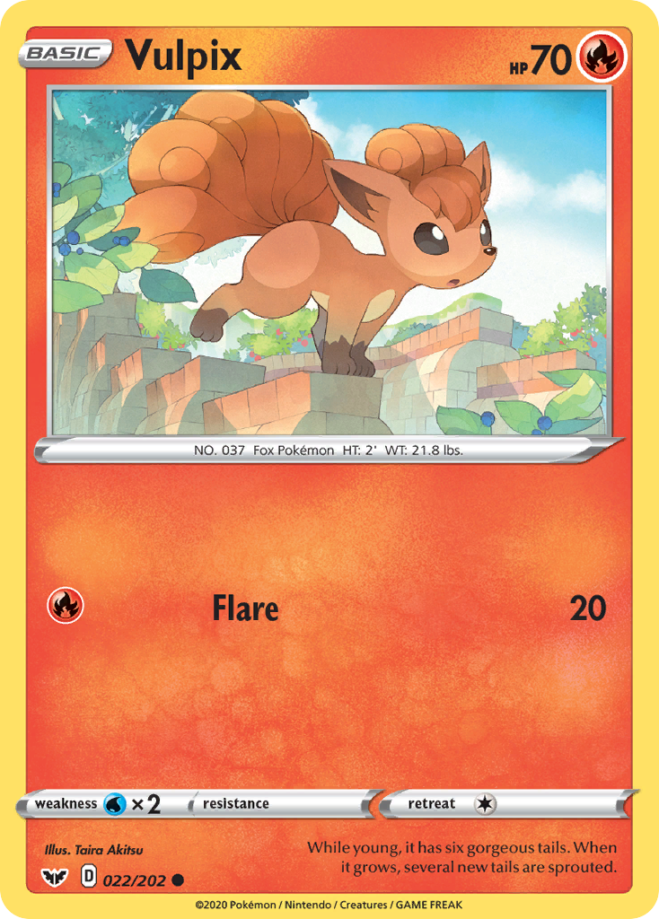 Vulpix (022/202) [Sword & Shield: Base Set] | Game Master's Emporium (The New GME)