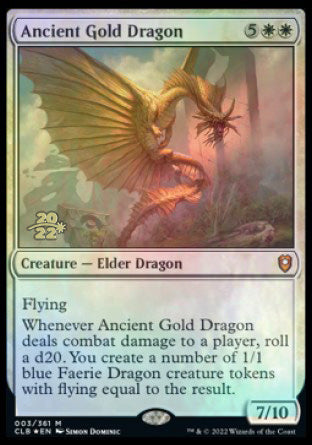 Ancient Gold Dragon [Commander Legends: Battle for Baldur's Gate Prerelease Promos] | Game Master's Emporium (The New GME)