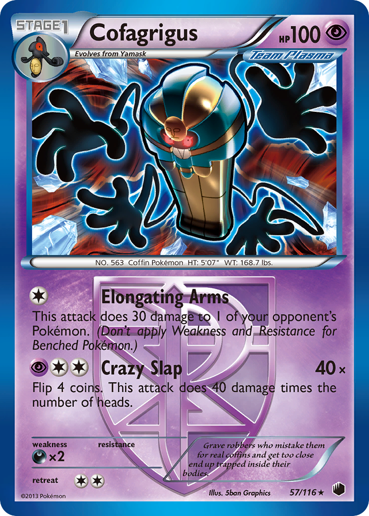 Cofagrigus (57/116) [Black & White: Plasma Freeze] | Game Master's Emporium (The New GME)