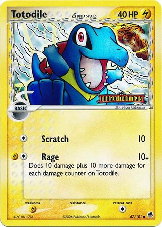 Totodile (67/101) (Delta Species) (Stamped) [EX: Dragon Frontiers] | Game Master's Emporium (The New GME)
