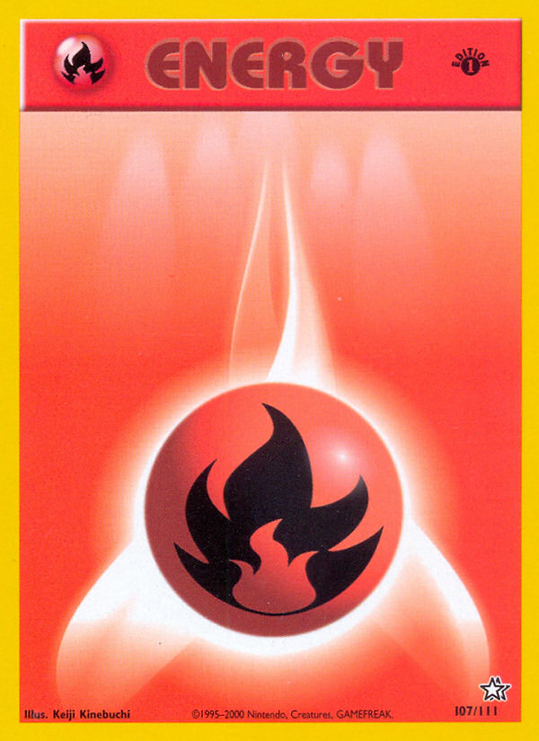 Fire Energy (107/111) [Neo Genesis 1st Edition] | Game Master's Emporium (The New GME)