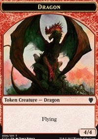 Dragon (006) // Gold Double-Sided Token [Commander 2017 Tokens] | Game Master's Emporium (The New GME)