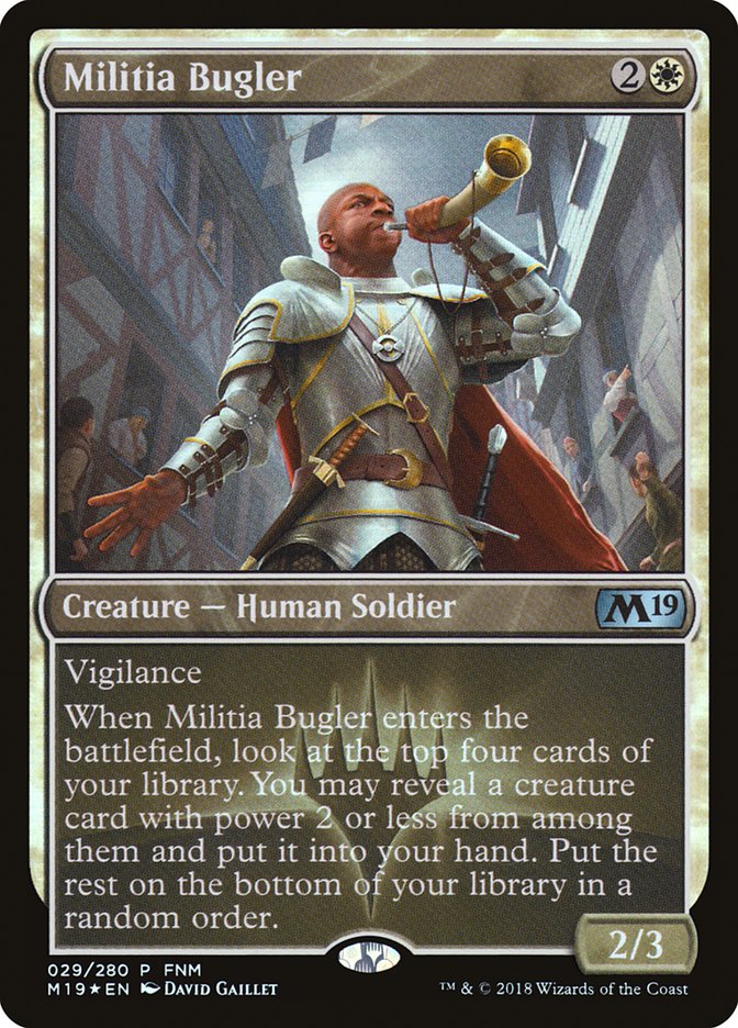 Militia Bugler (FNM) [Core Set 2019 Promos] | Game Master's Emporium (The New GME)