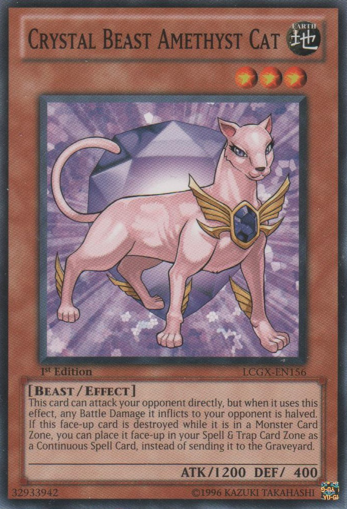Crystal Beast Amethyst Cat [LCGX-EN156] Common | Game Master's Emporium (The New GME)