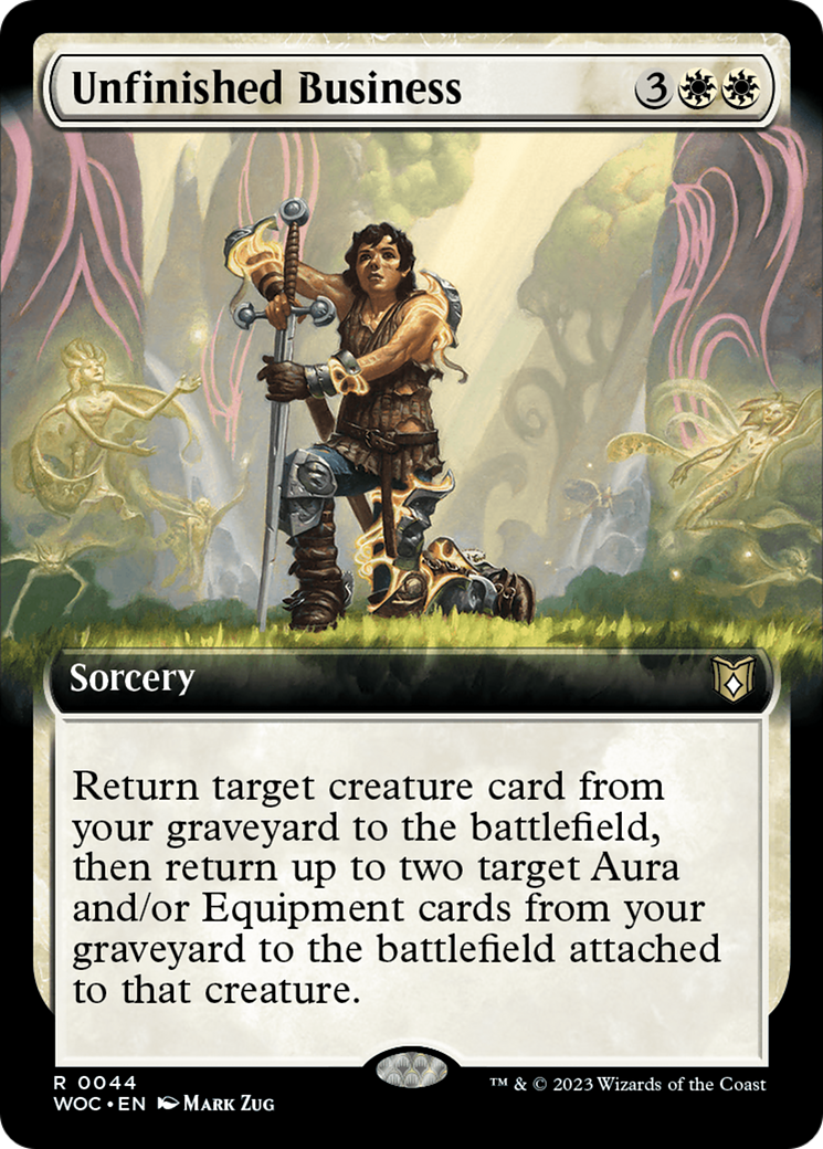 Unfinished Business (Extended Art) [Wilds of Eldraine Commander] | Game Master's Emporium (The New GME)