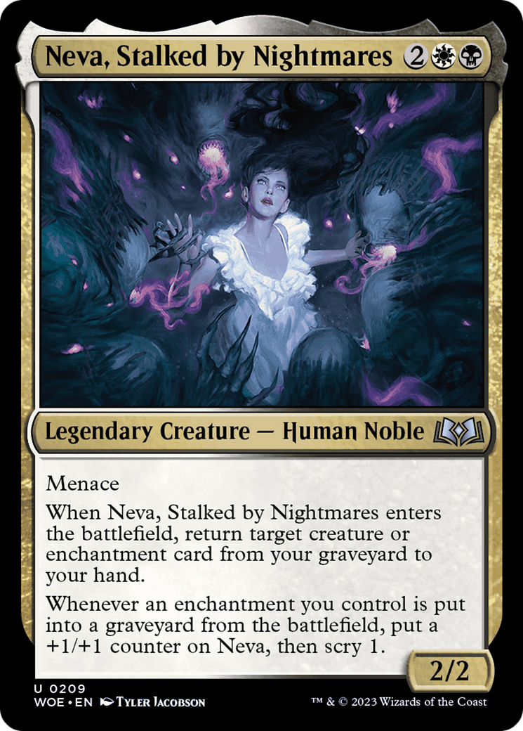 Neva, Stalked by Nightmares [Wilds of Eldraine] | Game Master's Emporium (The New GME)