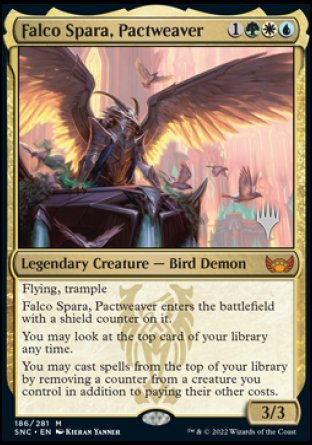 Falco Spara, Pactweaver (Promo Pack) [Streets of New Capenna Promos] | Game Master's Emporium (The New GME)