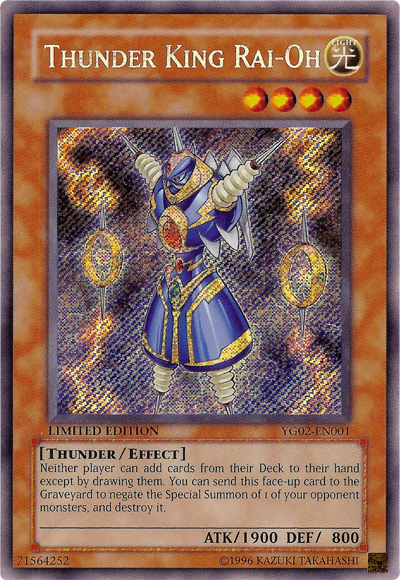 Thunder King Rai-Oh [YG02-EN001] Secret Rare | Game Master's Emporium (The New GME)