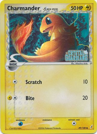 Charmander (49/100) (Delta Species) (Stamped) [EX: Crystal Guardians] | Game Master's Emporium (The New GME)