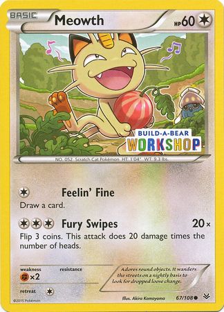 Meowth (67/108) (Build A Bear Workshop Exclusive) [XY: Roaring Skies] | Game Master's Emporium (The New GME)