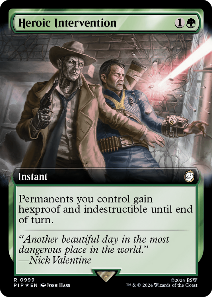 Heroic Intervention (Extended Art) (Surge Foil) [Fallout] | Game Master's Emporium (The New GME)