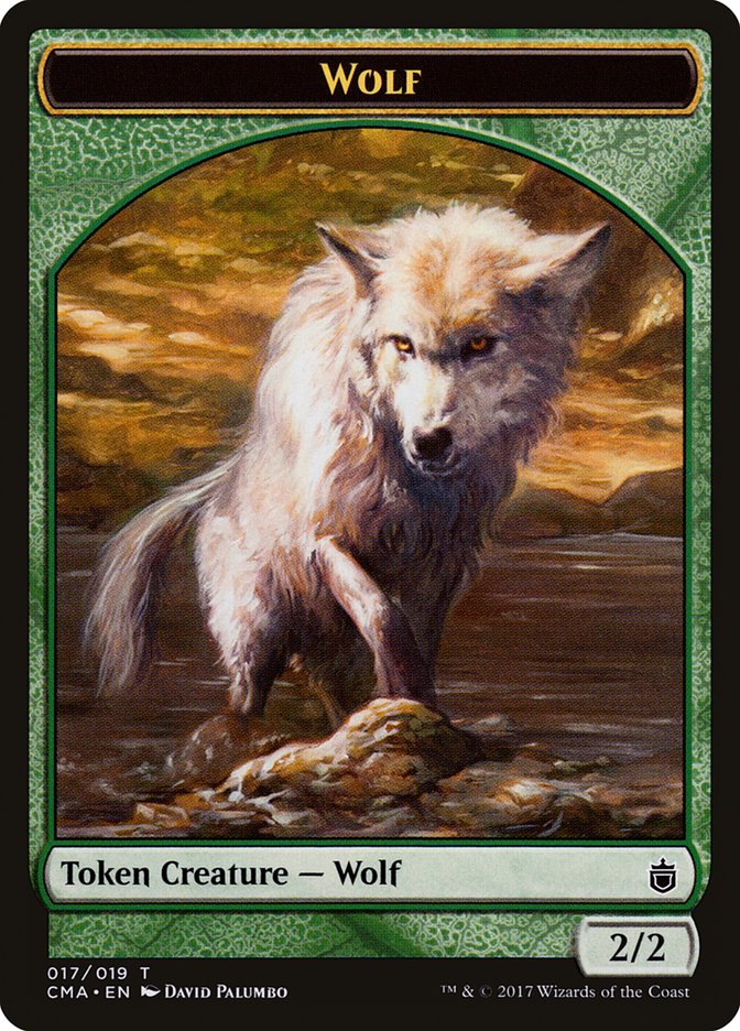Wolf Token (017/019) [Commander Anthology Tokens] | Game Master's Emporium (The New GME)