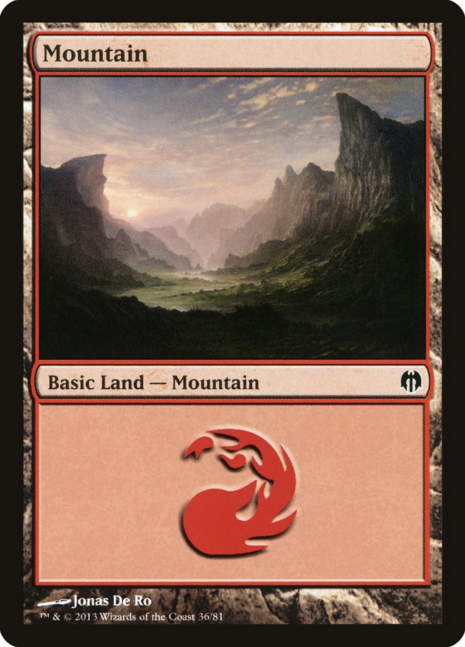 Mountain (36) [Duel Decks: Heroes vs. Monsters] | Game Master's Emporium (The New GME)