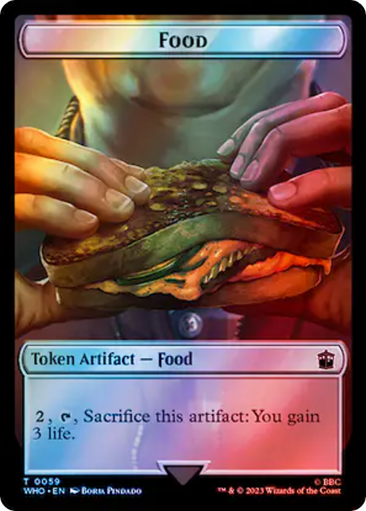 Alien Rhino // Food (0059) Double-Sided Token (Surge Foil) [Doctor Who Tokens] | Game Master's Emporium (The New GME)