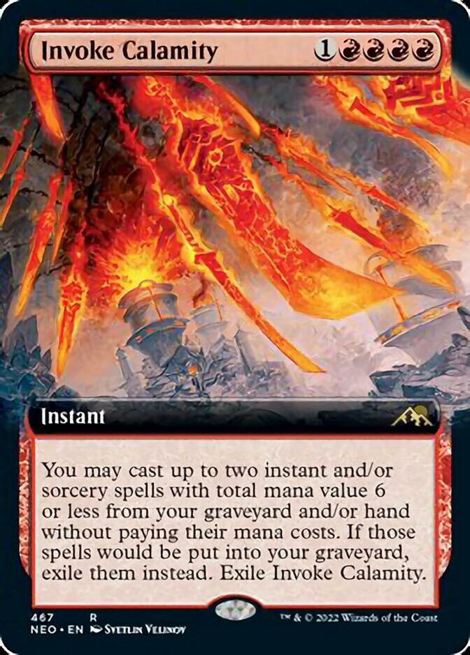 Invoke Calamity (Extended Art) [Kamigawa: Neon Dynasty] | Game Master's Emporium (The New GME)