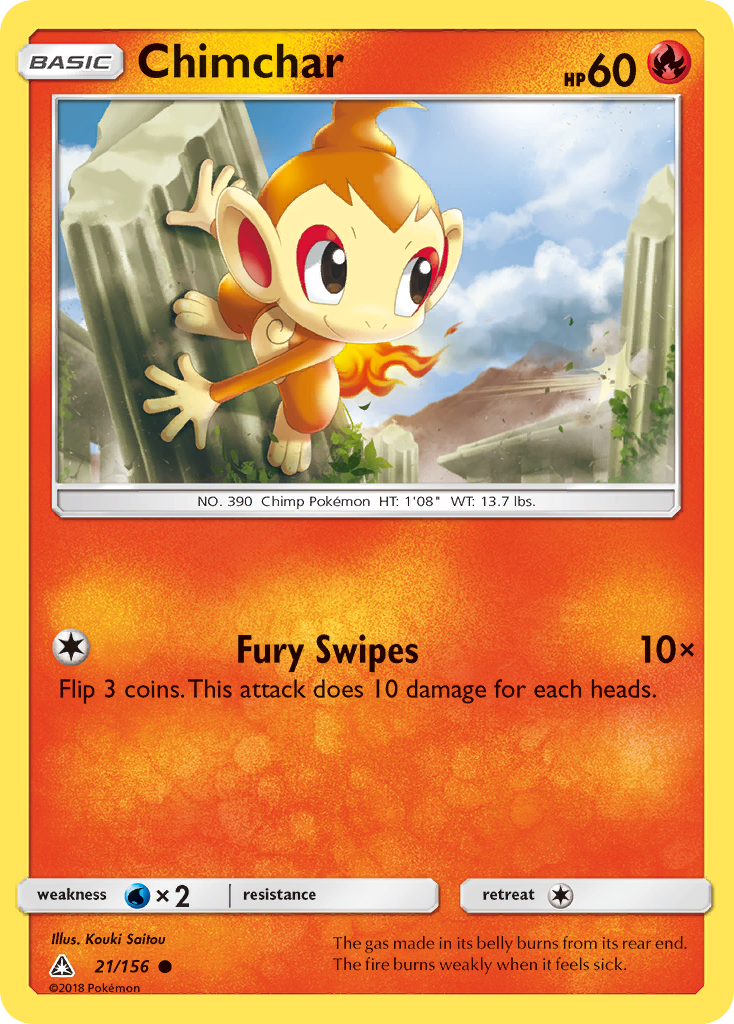Chimchar (21/156) [Sun & Moon: Ultra Prism] | Game Master's Emporium (The New GME)