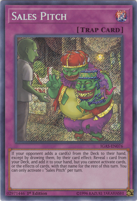 Sales Pitch [IGAS-EN076] Secret Rare | Game Master's Emporium (The New GME)